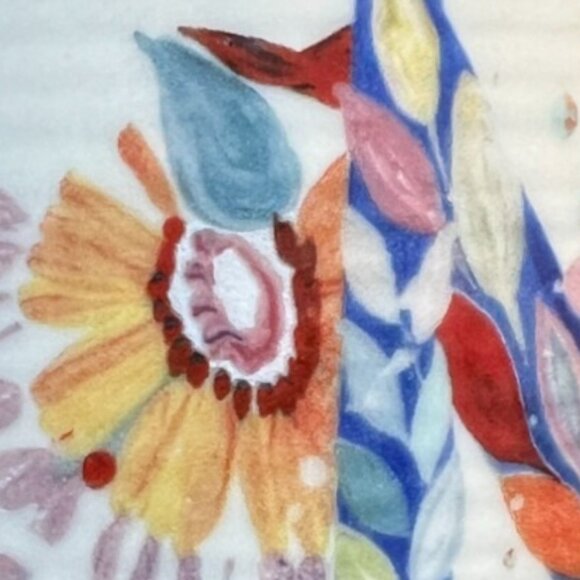 ANTHROPOLOGIE Starla M Halfmann Letter M Monogram Floral Mug Coffee Cup 14 oz - Picture 13 of 15